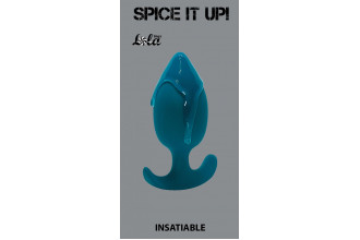 Бирюзовая анальная пробка Insatiable - 10,5 см.