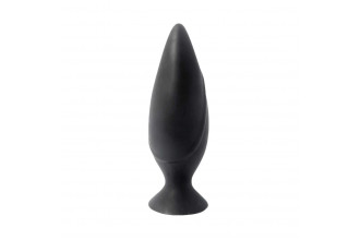 Черная большая анальная пробка Mojo Spades Large Butt Plug - 12 см.