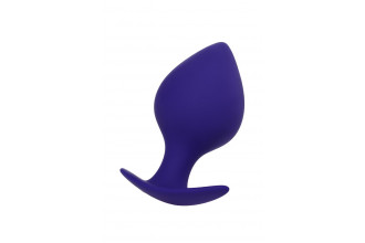 Фиолетовая силиконовая анальная пробка Glob - 10 см.