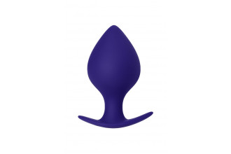 Фиолетовая силиконовая анальная пробка Glob - 10 см.