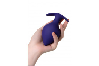 Фиолетовая силиконовая анальная пробка Glob - 10 см.