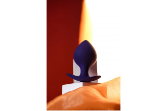 Фиолетовая силиконовая анальная пробка Glob - 10 см.