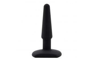 Черная анальная втулка Silicone Butt Plug 4 - 11 см.