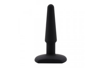 Черная анальная втулка Silicone Butt Plug 4 - 11 см.