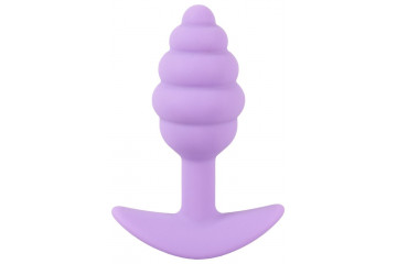 Фиолетовая анальная втулка Mini Butt Plug - 7,5 см.