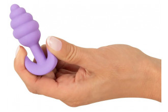 Фиолетовая анальная втулка Mini Butt Plug - 7,5 см.