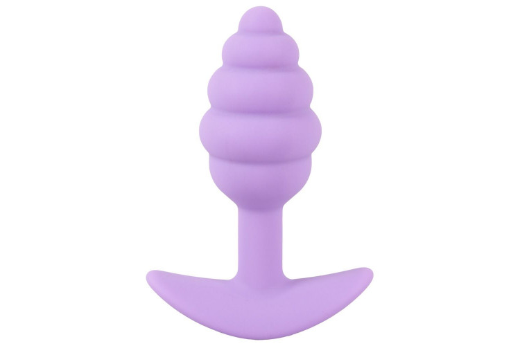 Фиолетовая анальная втулка Mini Butt Plug - 7,5 см.