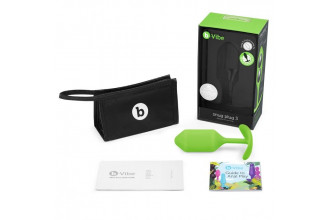 Лаймовая пробка для ношения B-vibe Snug Plug 3 - 12,7 см.