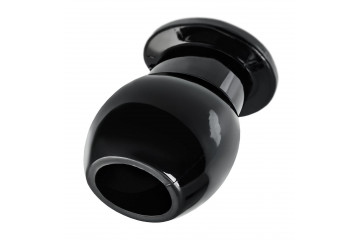 Черная анальная втулка Basic M - 6,5 см.