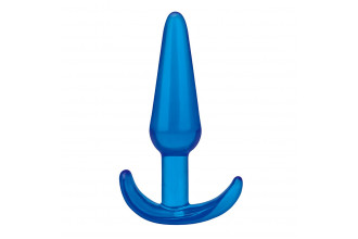 Голубая анальная пробка Slim Tapered Butt Plug - 10,8 см.