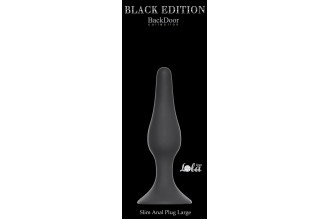 Чёрная анальная пробка Slim Anal Plug Large - 12,5 см.