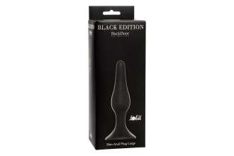 Чёрная анальная пробка Slim Anal Plug Large - 12,5 см.