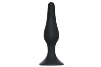 Чёрная анальная пробка Slim Anal Plug Large - 12,5 см.