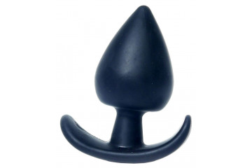 Черная анальная втулка Bubble - 8,5 см.