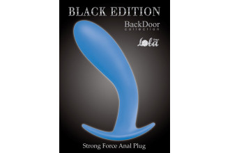 Голубая анальная пробка Strong Force Anal Plug - 14 см.