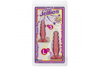 Набор из двух розовых анальных втулок Crystal Jellies Anal Trainer Kit