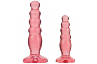 Набор из двух розовых анальных втулок Crystal Jellies Anal Trainer Kit