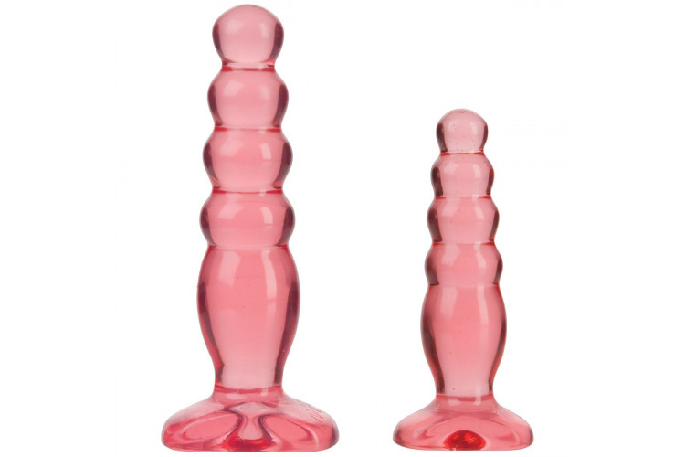 Набор из двух розовых анальных втулок Crystal Jellies Anal Trainer Kit
