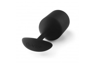Чёрная пробка для ношения B-vibe Snug Plug 5 - 14 см.