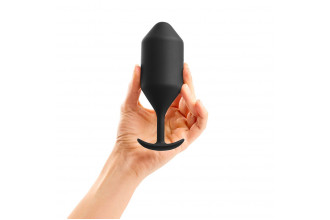 Чёрная пробка для ношения B-vibe Snug Plug 5 - 14 см.