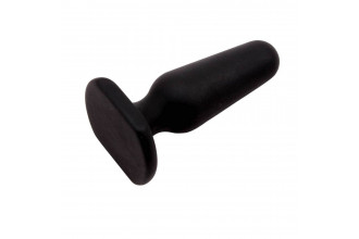 Черная анальная пробка S Silicone Plug - 7,3 см.