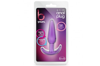Фиолетовая анальная пробка в форме якоря Slim Anal Plug - 10,8 см.