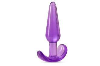 Фиолетовая анальная пробка в форме якоря Slim Anal Plug - 10,8 см.