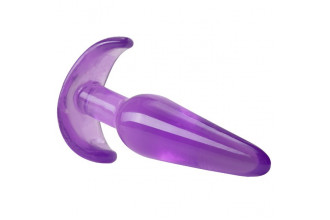Фиолетовая анальная пробка в форме якоря Slim Anal Plug - 10,8 см.