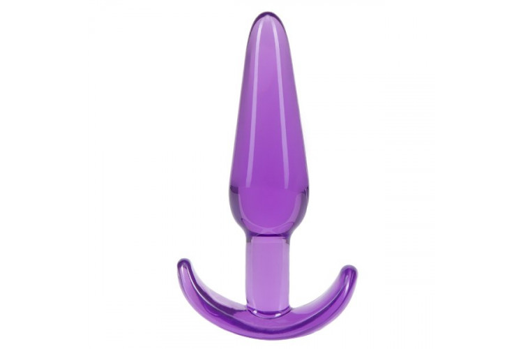 Фиолетовая анальная пробка в форме якоря Slim Anal Plug - 10,8 см.
