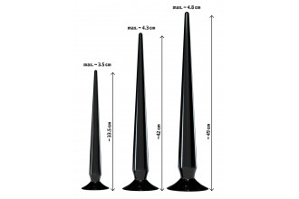 Набор из 3 длинных анальных пробок Super Long Flexible Butt Plug Set