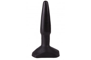 Чёрный анальный плаг на широком основании - 11,5 см.