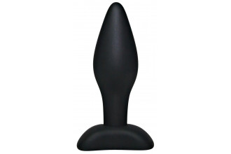 Чёрный анальный стимулятор Silicone Butt Plug Small - 9 см.