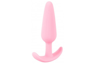 Розовая анальная втулка Mini Butt Plug - 8,4 см.