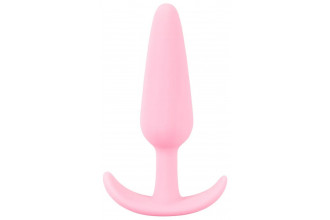 Розовая анальная втулка Mini Butt Plug - 8,4 см.