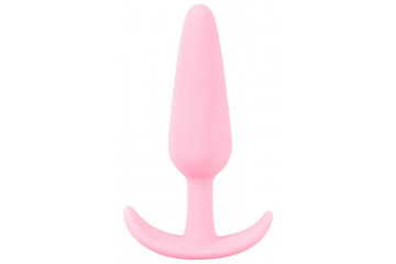 Розовая анальная втулка Mini Butt Plug - 8,4 см.