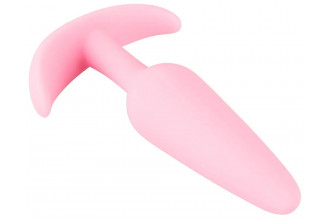 Розовая анальная втулка Mini Butt Plug - 8,4 см.
