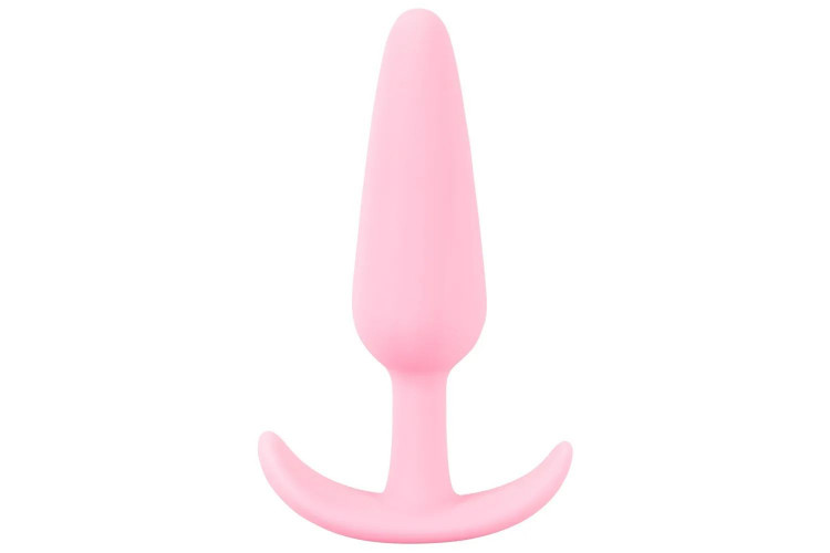 Розовая анальная втулка Mini Butt Plug - 8,4 см.
