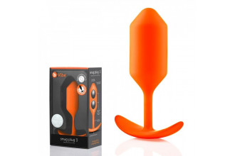 Оранжевая пробка для ношения B-vibe Snug Plug 3 - 12,7 см.