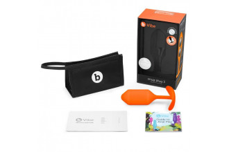 Оранжевая пробка для ношения B-vibe Snug Plug 3 - 12,7 см.