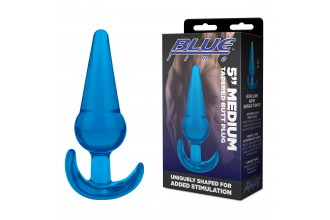 Голубая анальная пробка конической формы Medium Tapered Butt Plug - 12,7 см.