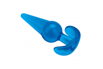 Голубая анальная пробка конической формы Medium Tapered Butt Plug - 12,7 см.