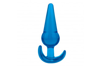 Голубая анальная пробка конической формы Medium Tapered Butt Plug - 12,7 см.