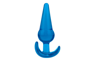 Голубая анальная пробка конической формы Medium Tapered Butt Plug - 12,7 см.
