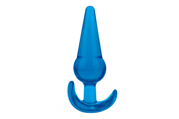 Голубая анальная пробка конической формы Medium Tapered Butt Plug - 12,7 см.