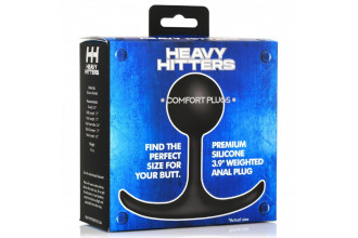Черная анальная пробка с утяжелением Premium Silicone 3.9 Weighted Round Plug - 9,9 см.