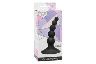 Чёрная анальная пробка Ribbed Plug Black - 10,5 см.