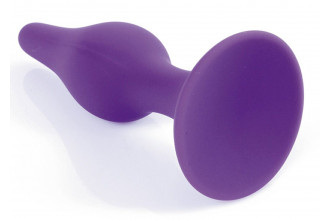 Фиолетовая анальная втулка Silcone Purple Plug Extra Large - 15,5 см.