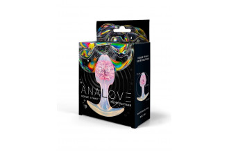 Розоватая анальная пробка - 8,2 см.