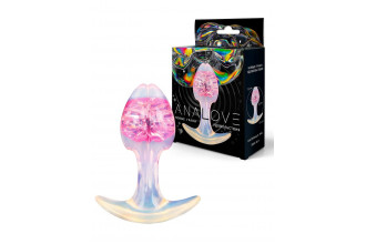 Розоватая анальная пробка - 8,2 см.