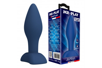 Синяя анальная пробка Bulb Plug - 12,1 см.